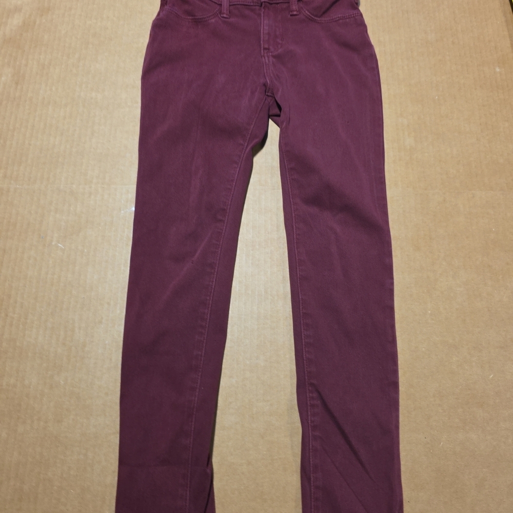 Old Navy Ballerina Girls Size 10   Jeans / Jeggings , Zips Wine Stain Color